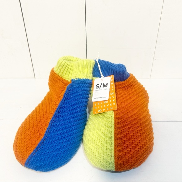 Verloop Mismatched Slipper Bootie Lime/Cobalt size S/M New with Tags! - Picture 3 of 14